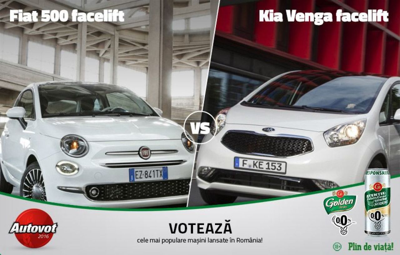 Duelul de astazi in Autovot 2016: Fiat 500 versus Kia Venga_1