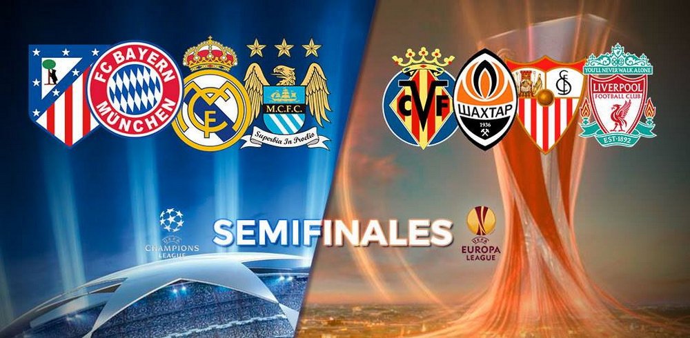 Semifinalele Champions League: Man City - Real Madrid, Atletico - Bayern. Ambele semifinale de Liga vor fi LIVE pe ProTV! Sahtior - Sevilla, Liverpool - Villarreal in Europa League