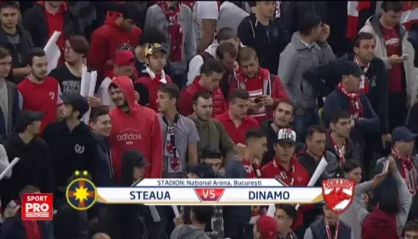 Steaua joaca acasa IN DEPLASARE! Coregrafia realizata de fanii dinamovisti la derby. Care e mesajul peluzei VIDEO