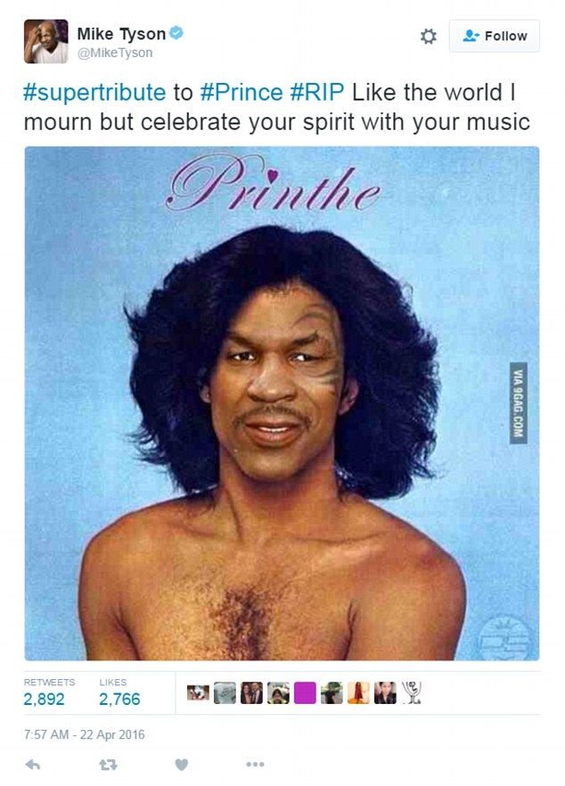 FOTO INCREDIBIL! Ce imagine a postat Mike Tyson dupa moartea lui Prince