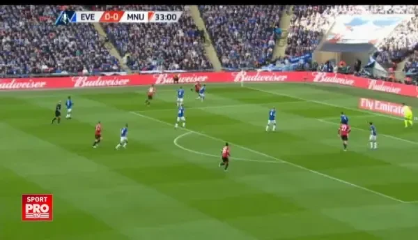 GOOOL Manchester United | Fellaini deschide scorul in semifinala Cupei Angliei, cu Everton