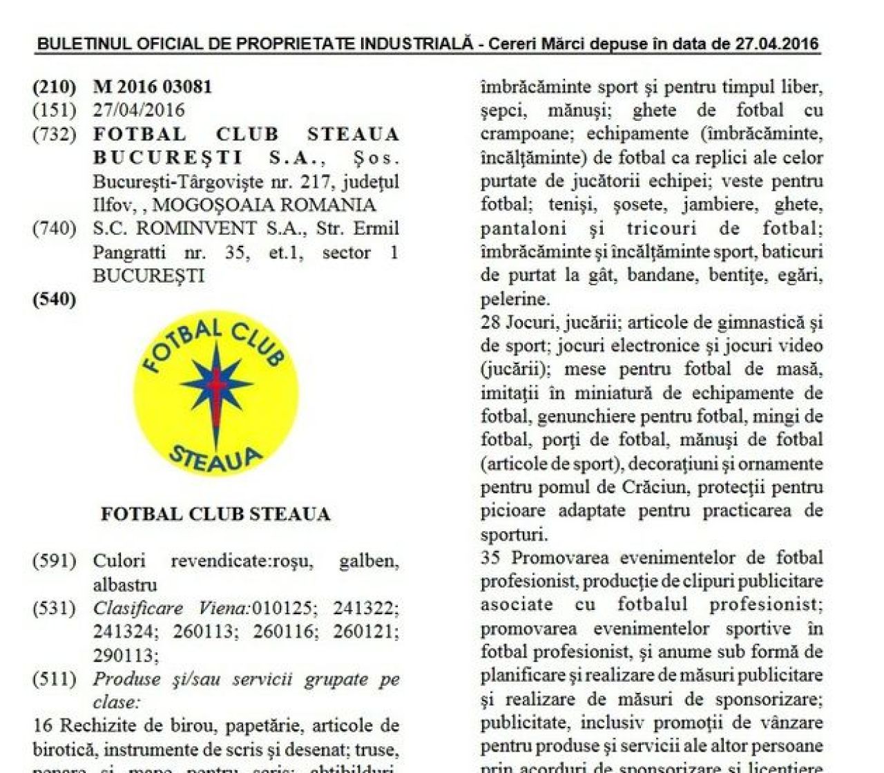 FOTO Asa arata noua sigla inregistrata de Becali la OSIM! Patronul Stelei poate avea din nou probleme la UEFA: are o CRUCE rosie pe ea!_2