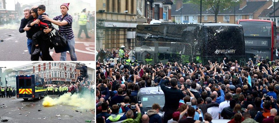 Scene INCREDIBILE in Anglia! Fanii lui West Ham au spart geamurile de la autocarul lui United! Ce au facut jucatorii cand erau atacati