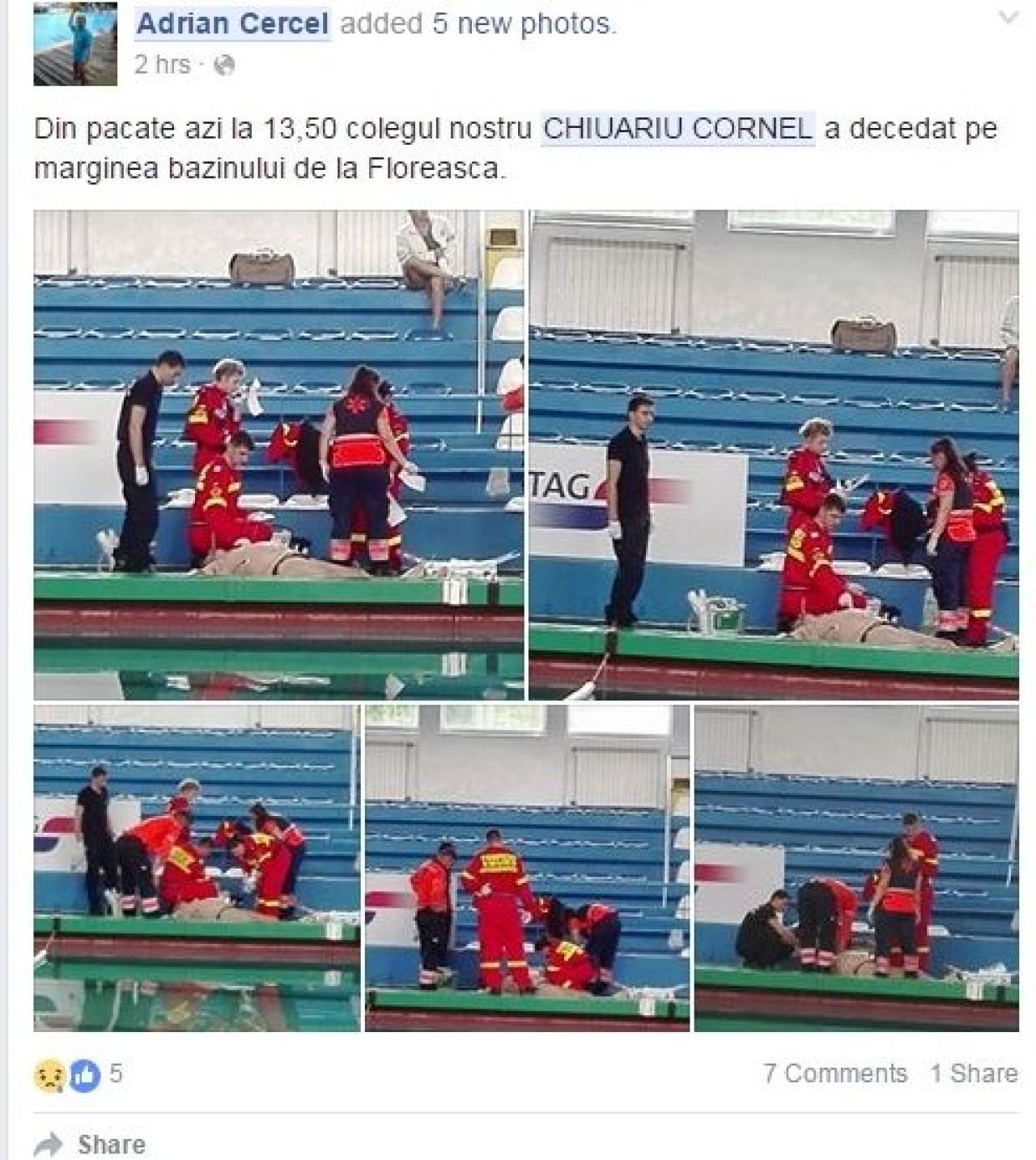 Tragedie astazi la bazinul Floreasca! Un poloist si-a pierdut viata in timpul antrenamentului_1