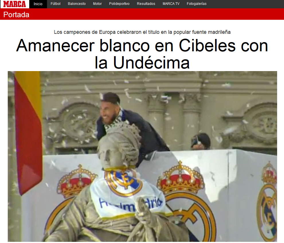 LIVE UPDATE: Zeci de mii de fani pe strazi, trofeul Champions League a ajuns la Madrid! Cum s-a trait finala aseara pe Bernabeu