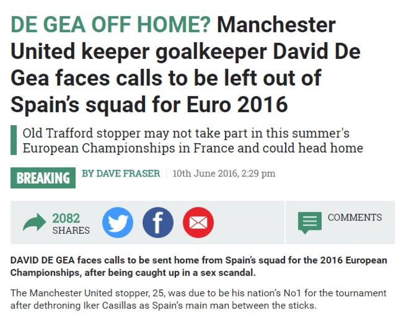 UPDATE | De Gea, anchetat intr-un dosar de agresiune sexuala! The Sun a anuntat ca a fost EXCLUS DIN LOT, apoi a revenit. De Gea raspunde: