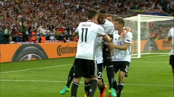 Mustafi deschide scorul pentru Germania in fata Ucrainei