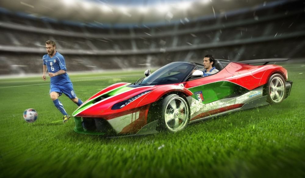 FOTO Romanii cu Dacia, francezii cu Bugatti! Cum arata intrecerea masinilor de la EURO_8