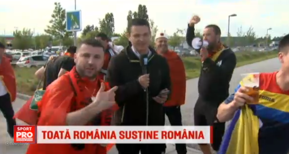 VIDEO GENIAL | Corespondentul ProTV, Lucian Lipovan, atacat de albanezi inaintea meciului. Romanii au venit sa-l apere :)