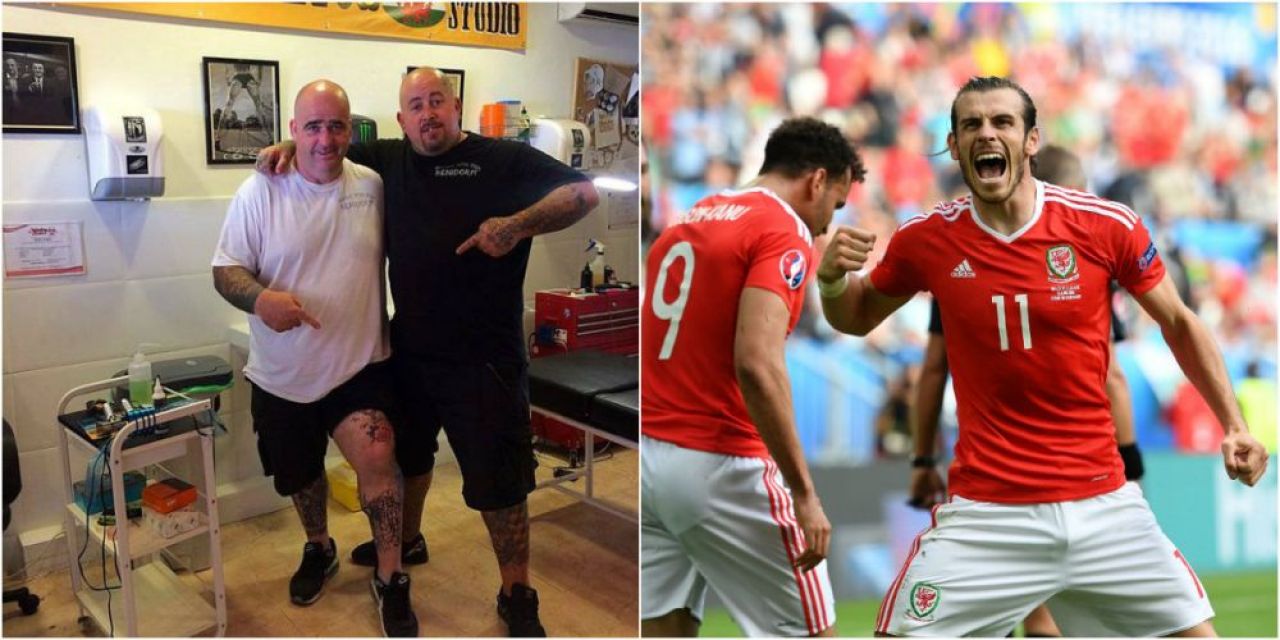 Galezii sunt in extaz dupa calificarea in optimi la primul lor EURO. Ce si-a tatuat un fan pe corp, pentru a-si aminti mereu de performanta nationalei lui Bale_1