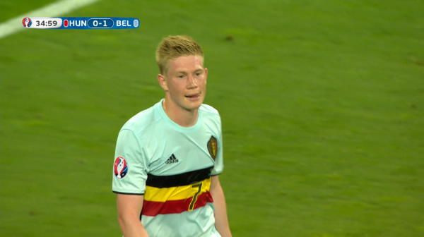 De Bruyne trimite in bara din lovitura libera