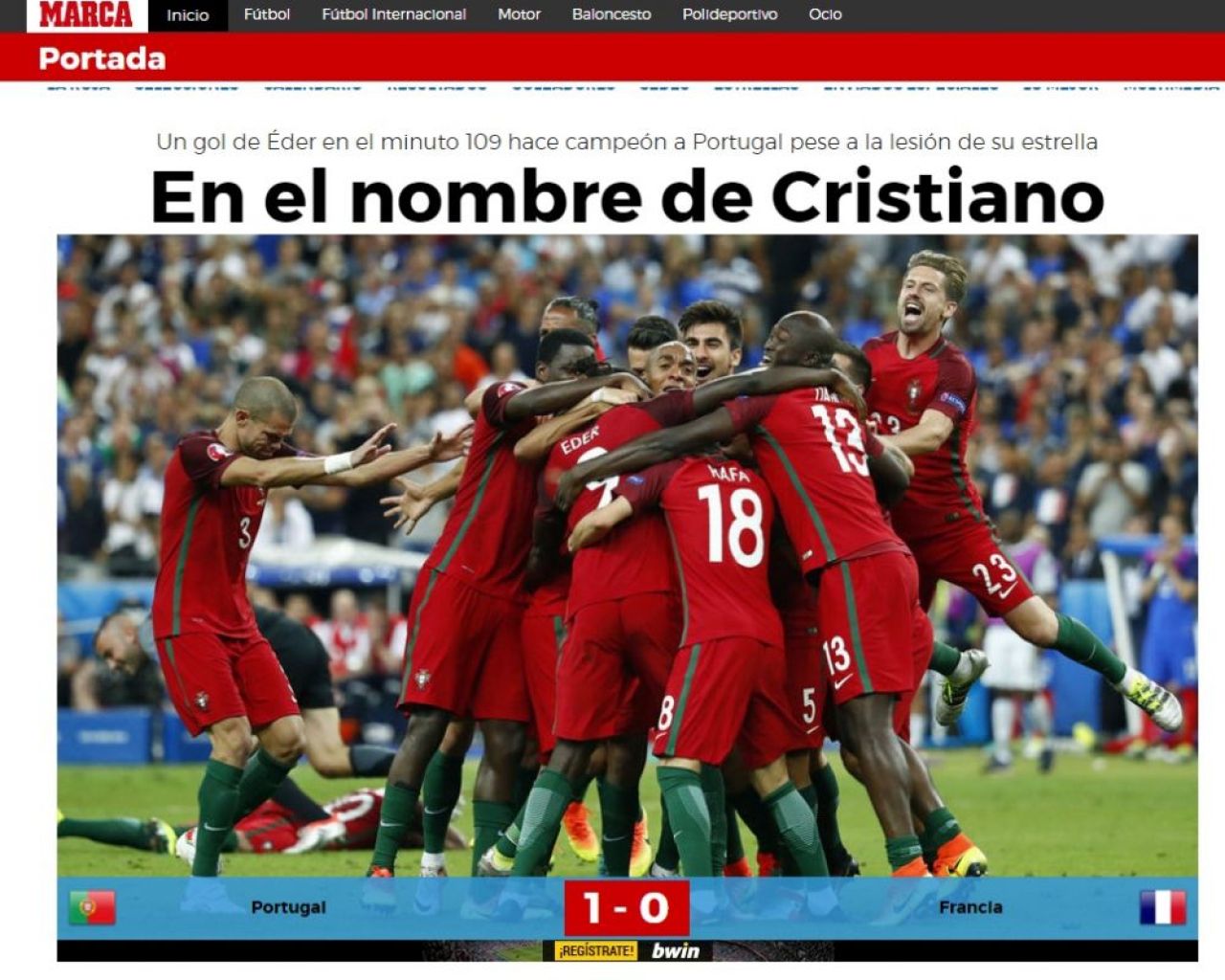 Moment GENIAL dezvaluit de Eder! Ce i-a spus Cristiano Ronaldo inainte de prelungiri. Ce scriu marile publicatii de sport din Europa dupa victoria istorica a Portugaliei_2