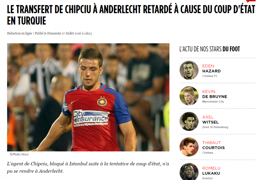 Transferul lui Chipciu la Anderlecht, intarziat de evenimentele din Turcia. Ce se intampla cu impresarul jucatorului