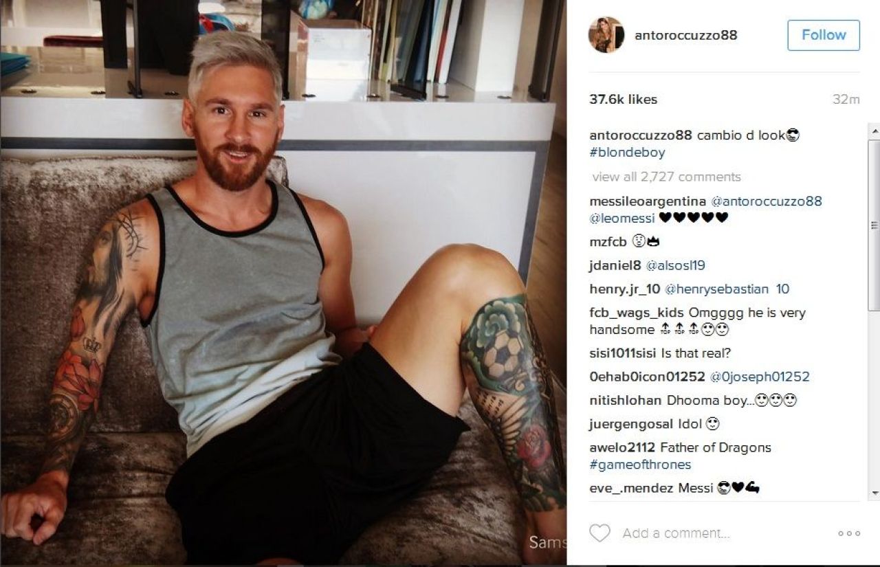 FOTO INCREDIBIL! Messi s-a facut POKEMON :) Starul Barcelonei s-a vopsit BLOND. Vezi cum arata_2