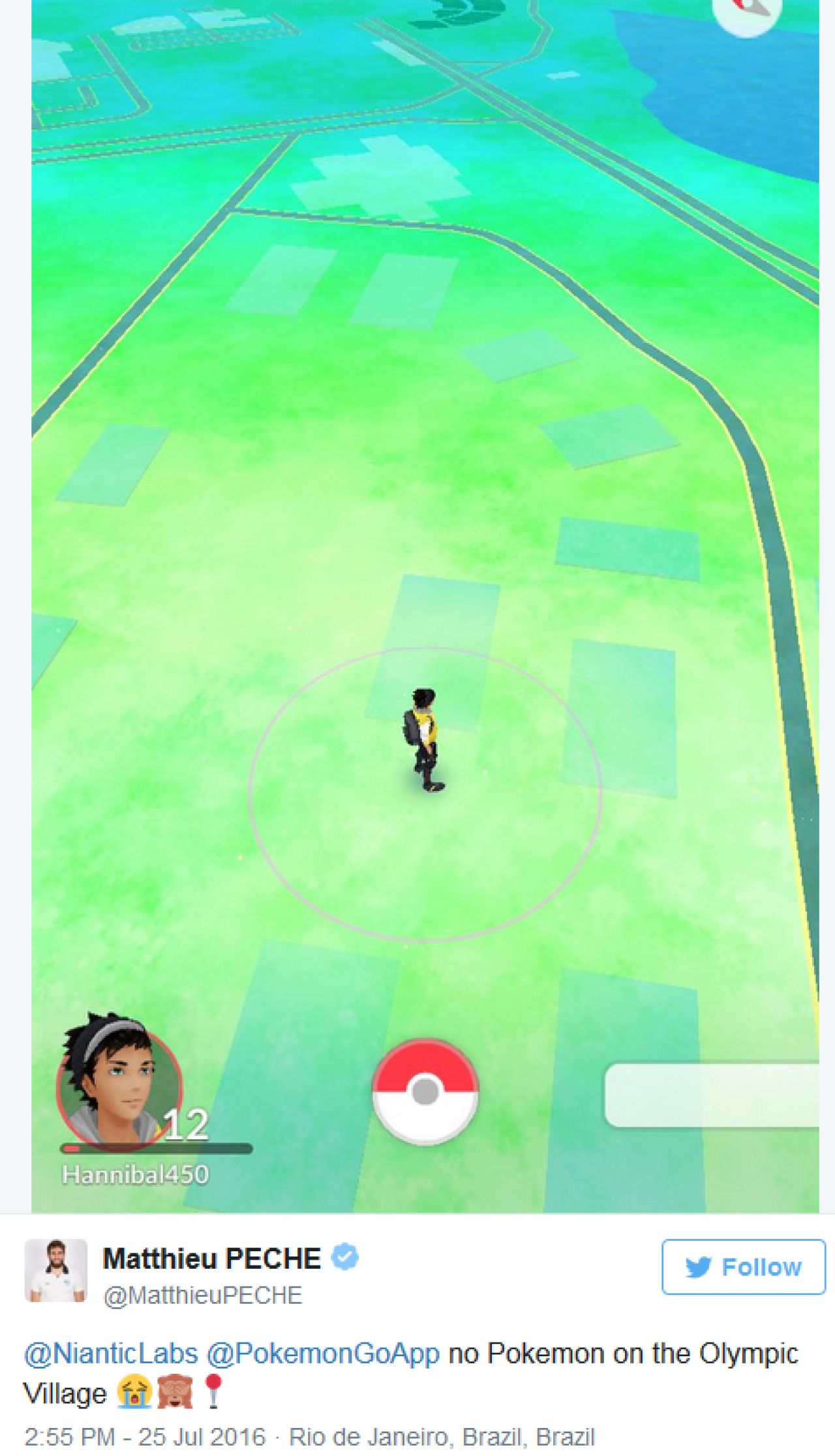 Olimpiada de la Rio pare blestemata! Dupa Zika, pericolul atentatelor si constructiile proaste din satul olimpic, inca o problema: NU EXISTA NICIUN POKEMON in zona! :)_1