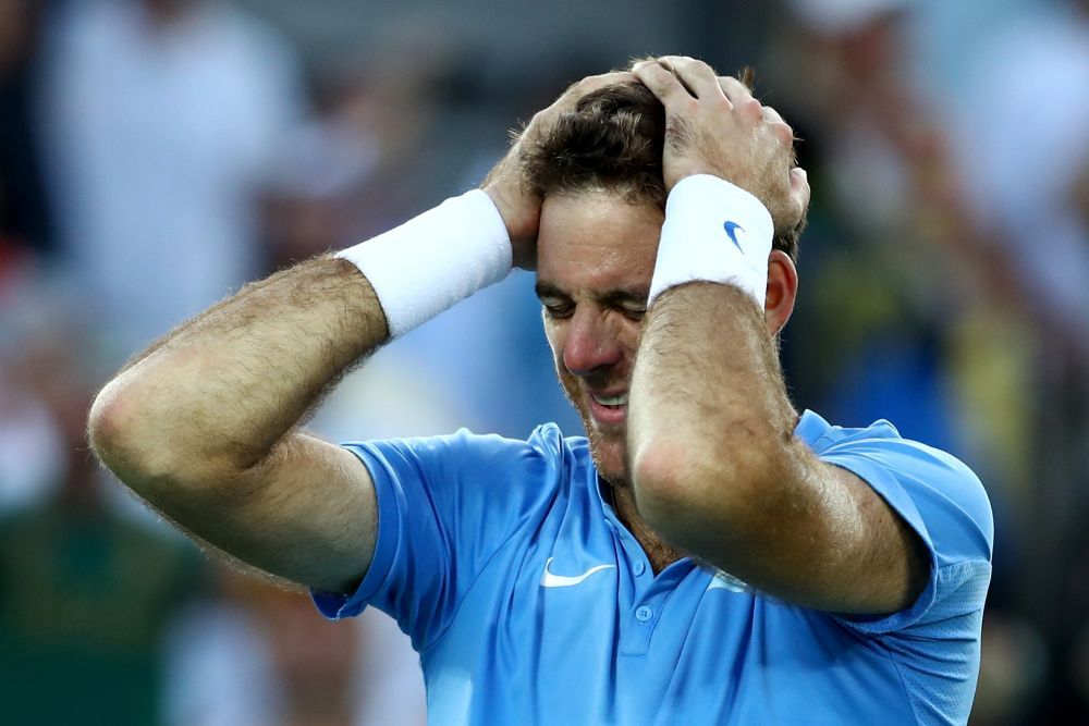 S-a PRABUSIT de fericire si a inceput sa planga! Dupa ce l-a invins pe Djokovic in primul tur, Del Potro l-a eliminat si pe Nadal si va juca finala la Rio cu Murray. FOTO_3