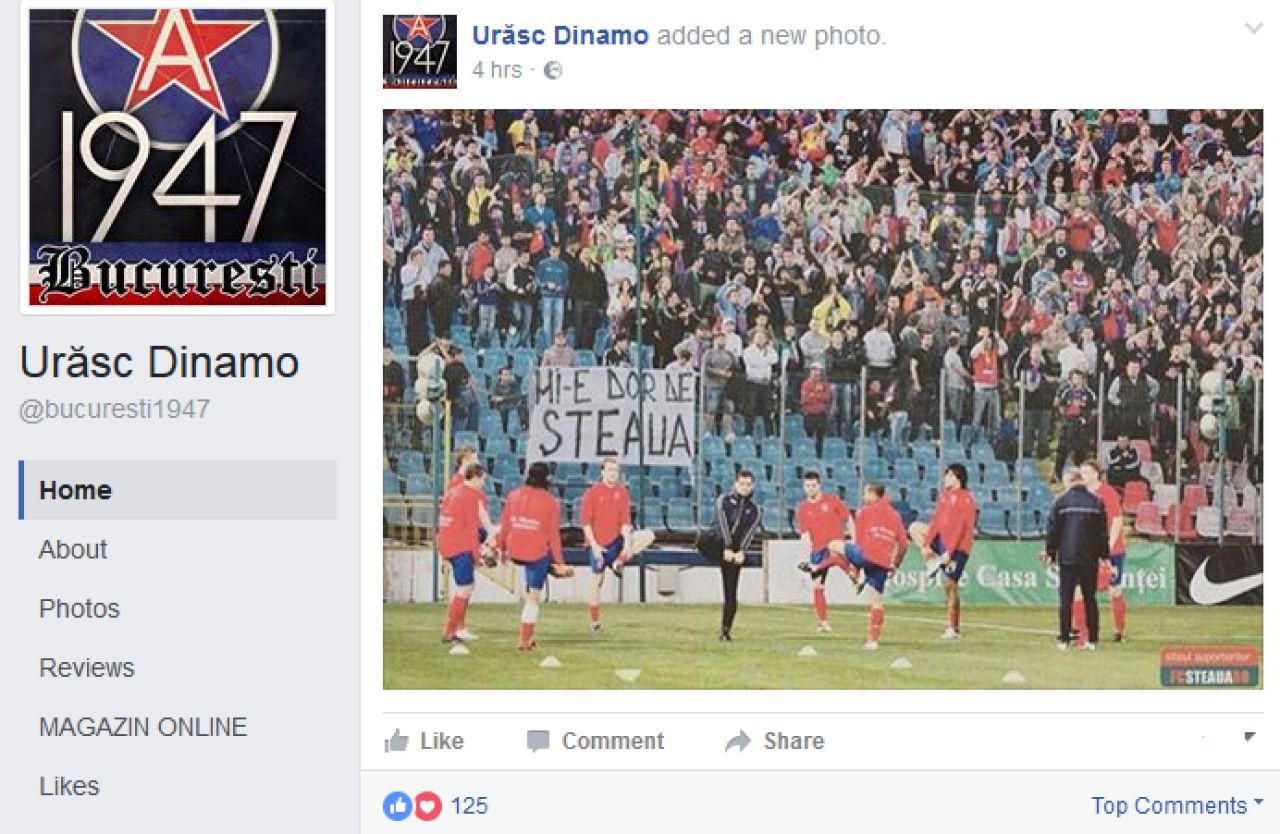 FIERBE NETUL! Ce a aparut astazi pe paginile de Facebook ale suporterilor Stelei si cum s-au bucurat dinamovistii de