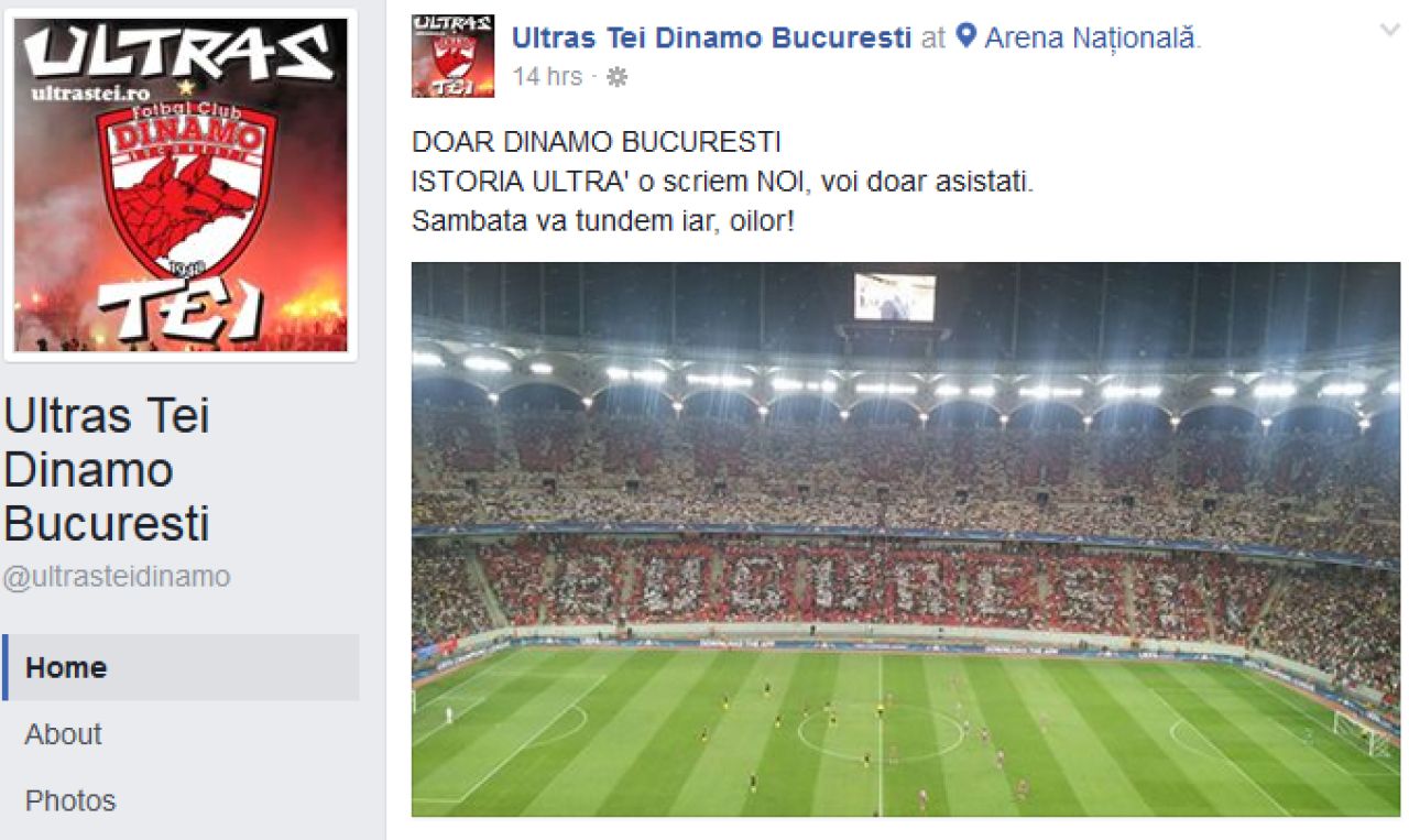 FIERBE NETUL! Ce a aparut astazi pe paginile de Facebook ale suporterilor Stelei si cum s-au bucurat dinamovistii de