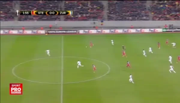 Steaua - Zurich, min 3. Popa are prima sansa de gol