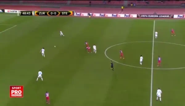 Zurich - Steaua, min 49. Sansa de gol pentru Popa
