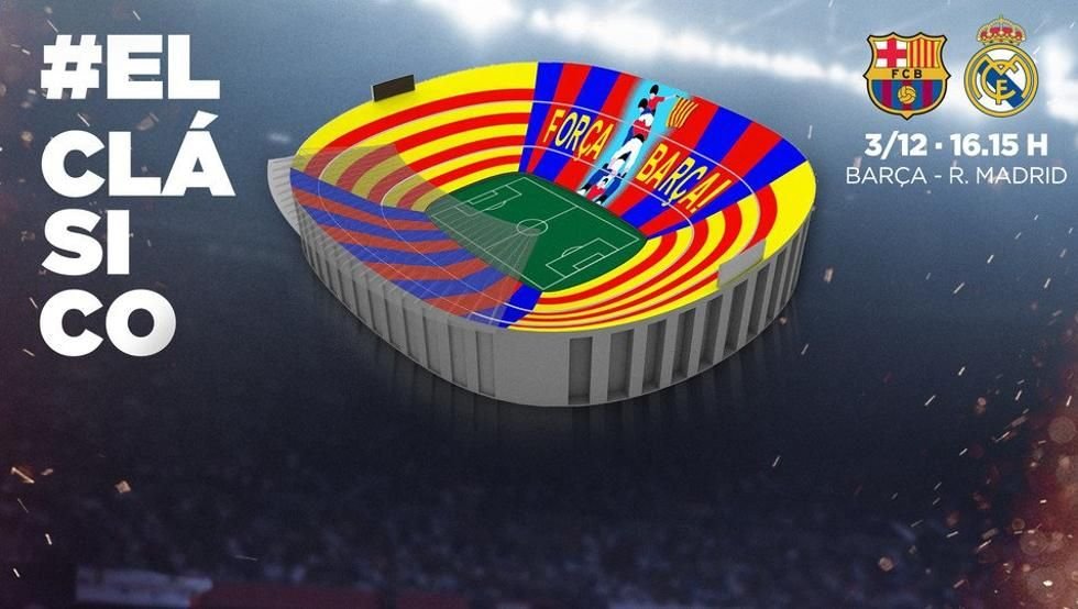 Moment istoric in El Clasico! 90.000 de fani pentru primul MOZAIC ANIMAT pe Camp Nou. Ce pregateste Barcelona pentru derbyul cu Real Madrid