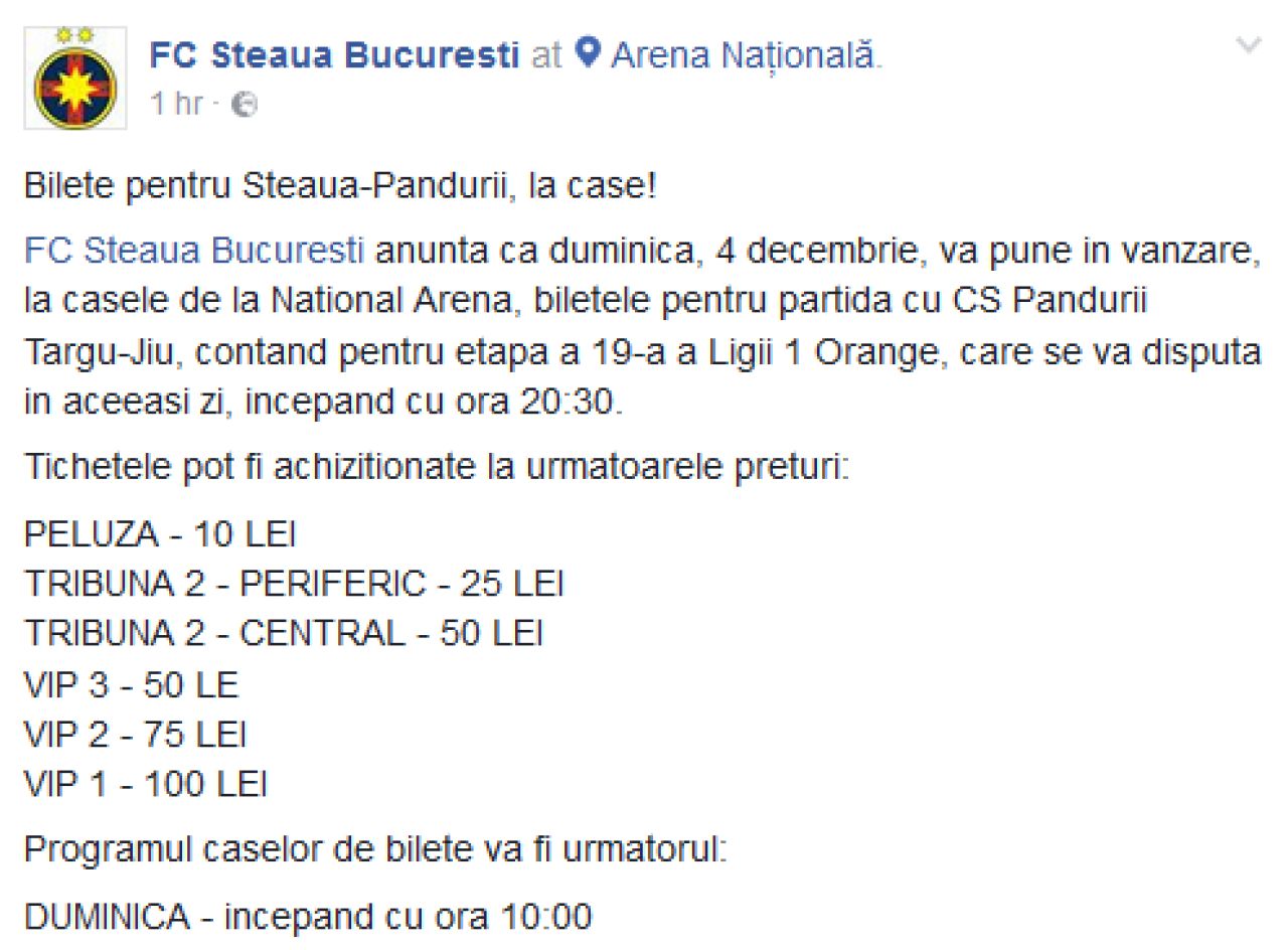 Masura unica luata de Steaua, dupa ce si-a dat seama ca