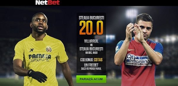 Bomba la pariuri: Cota 20 pentru Steaua sa invinga Villareal! Cota 10 Real si Barcelona!