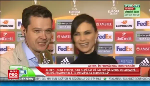 Imagini senzationale IN DIRECT la Sport.ro: Ramona Badescu a luat microfonul si l-a intervievat pe Totti, apoi a fugit dupa el :) Ce a spus legenda Romei despre Astra