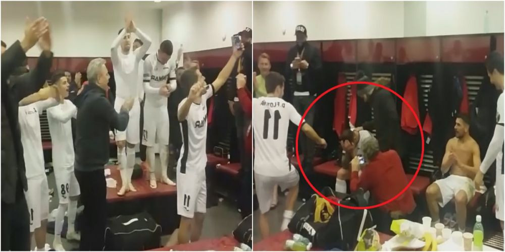 Imagini fabuloase in vestiarul Astrei: jucatorii au declansat petrecerea, au pus muzica greceasca si i-au scandat numele lui Denis Alibec. Atacantul a plans_3