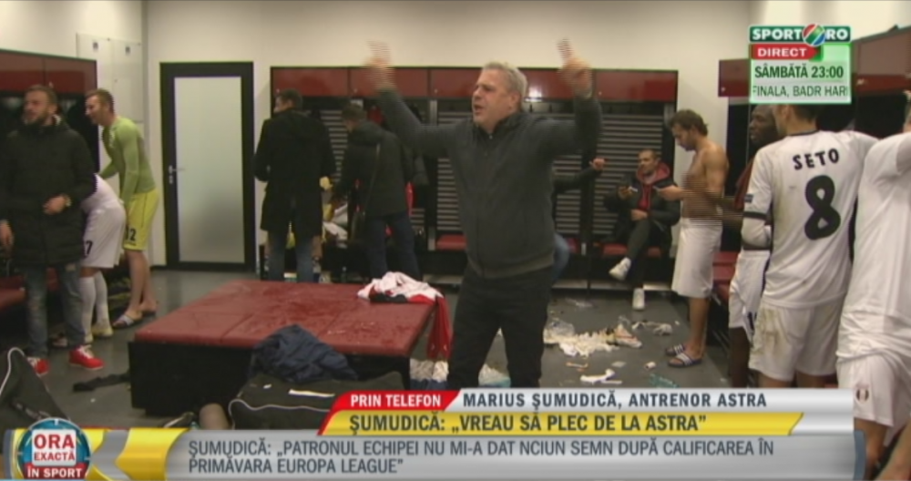 Sumudica da vina pe jucatori pentru imaginile in care injura Steaua la vestiar: Nu eu am dat tonul, astea sunt trairile lor, nu pot sa ii stapanesc VIDEO