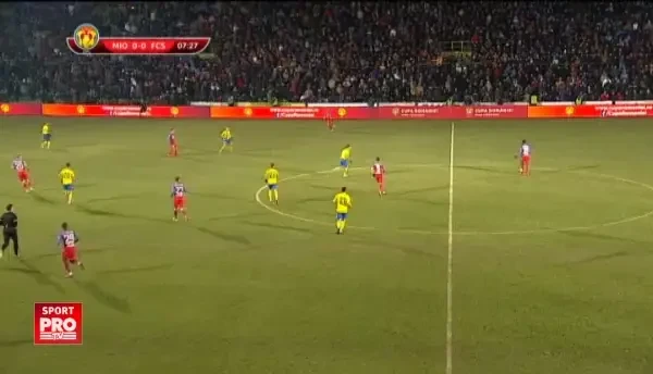 Mioveni - Steaua, min 9. Ocazie Tudorie