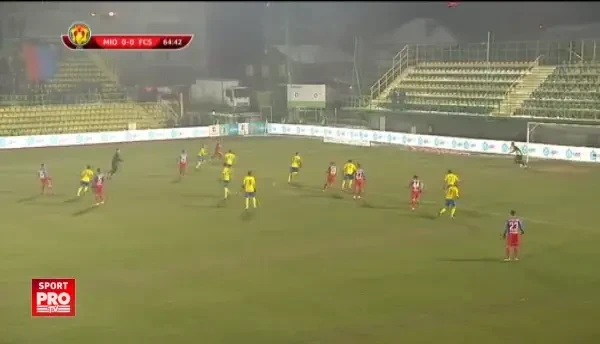 Mioveni 0-0 Steaua, min 66. Momcilovic rateaza poarta din 7 metri