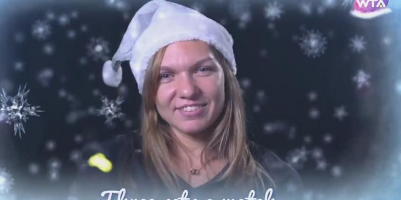 Halep a iesit la colindat cu rivalele din circuitul WTA! Clipul dedicat fanilor de Sarbatori. VIDEO