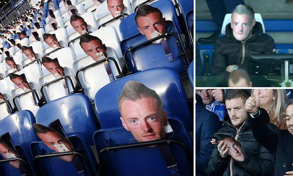 Protest BIZAR cu 30.000 de masti pentru Vardy! Chiar si atacantul lui Leicester a purtat una. FOTO _1