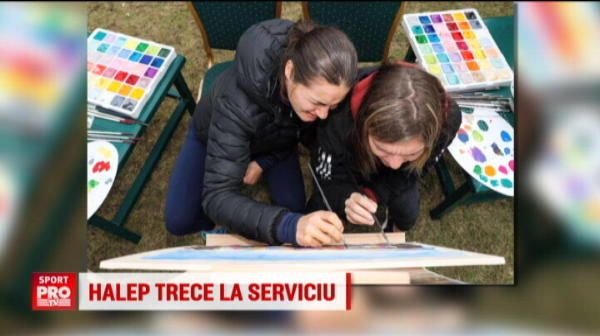 Halep a dat de greu in China, si nu pe terenul de tenis. Chinezii au pus-o sa picteze! VIDEO
