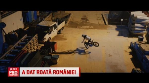 Provocare sub pamant: salt peste un gol de 8 metri cu motocicleta! Un francez a facut SHOW in Bucuresti. VIDEO