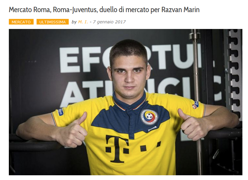 Anunt URIAS pentru Razvan Marin: Juventus si Roma se bat sa-l ia de la Viitorul