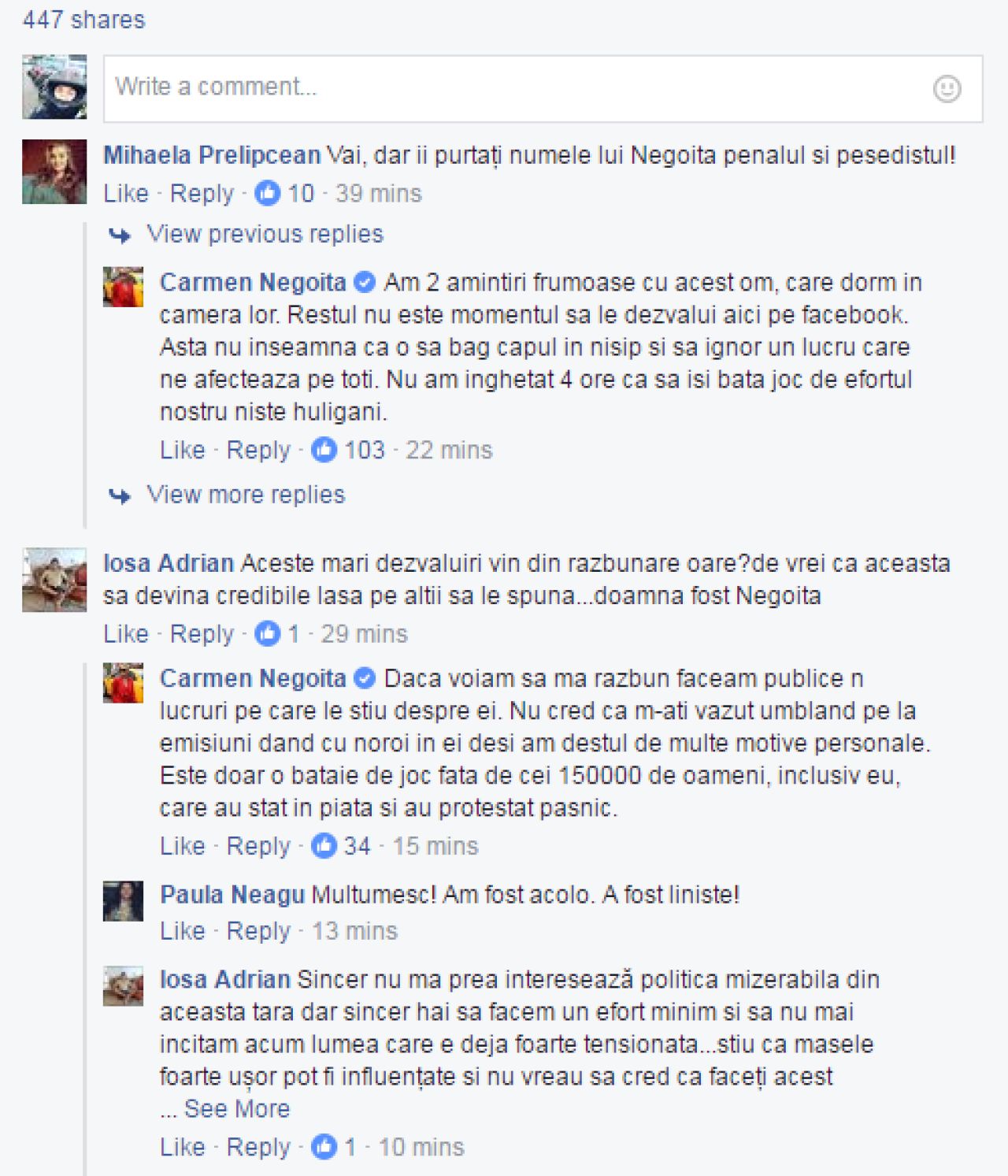 Fosta sotie a lui Ionut Negoita a redat pe Facebook un mesaj acuzator: