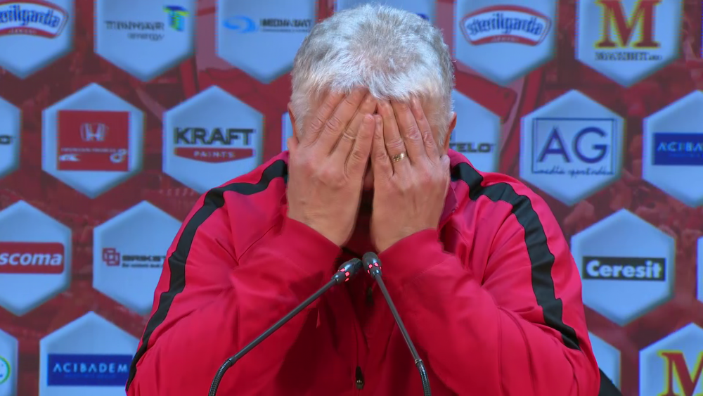 VIDEO E greu... vai, vai, vai, vai! Moment senzational cu Andone la conferinta dupa ce a pierdut cu Viitorul