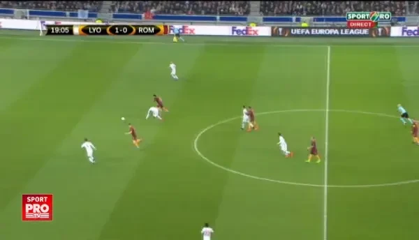 Lyon 1-1 Roma, gol Salah