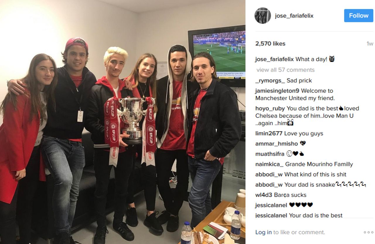 Cum a celebrat baiatul lui Mourinho