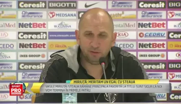 Miriuta vede Steaua favorita la titlu dupa meciul direct: E cea mai puternica, noi vrem in primele 4
