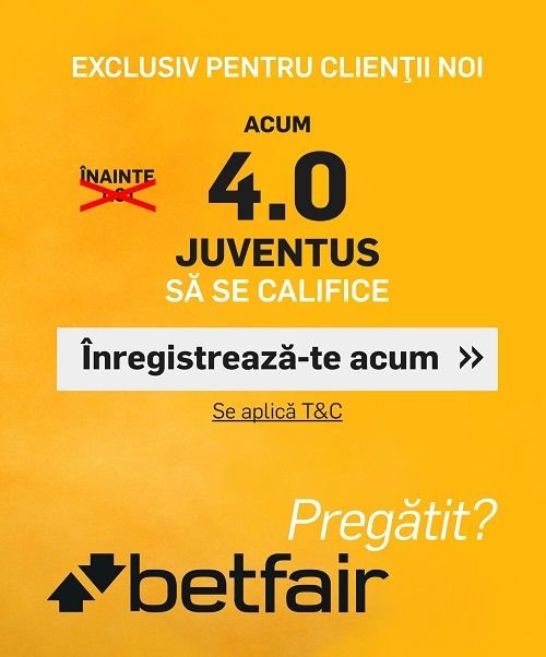 Cota 4 ca se califica Juventus! Nu este nicio EROARE, ai citit bine! Pariaza pe cota asta pana nu dispare! (P)