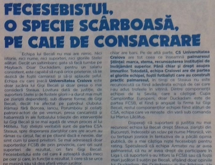 RUSINOS! Programul de meci al Craiovei: 