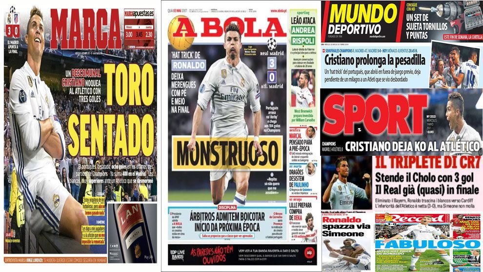Toata presa e la picioarele lui Ronaldo! Ce au scris cele mai importante ziare pe prima pagina dupa meci