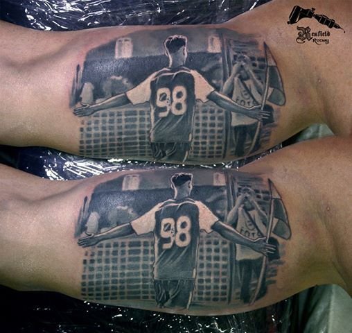 Gest SENZATIONAL in familia unui stelist! A devenit TATUAJ pe bratul fratelui sau dupa un gol pe care l-a marcat