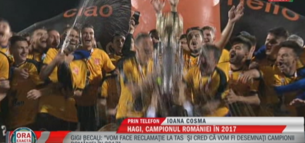 VIDEO FANTASTIC! HAGI a ridicat CUPA cu jucatorii. Scene SENZATIONALE dupa victoria Viitorului
