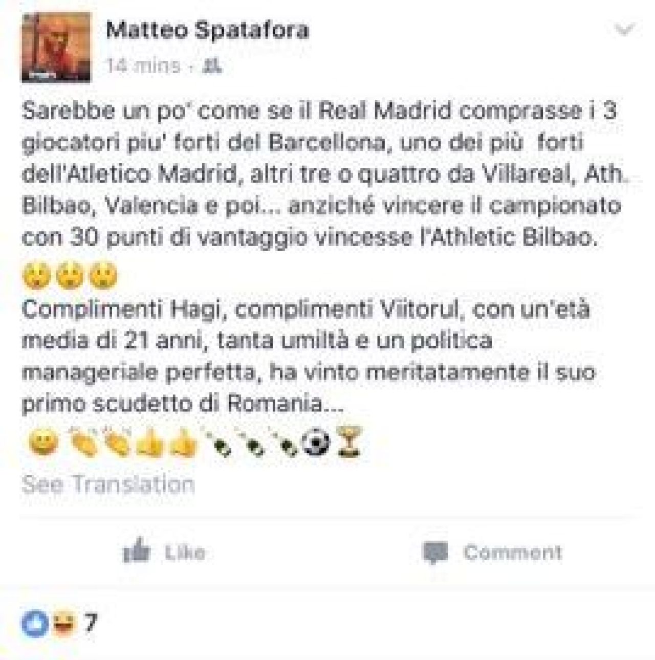 SENZATIONAL! Un om din staff-ul Stelei, INCANTAT de victoria lui Hagi in lupta pentru titlu. Ce a scris pe net_1