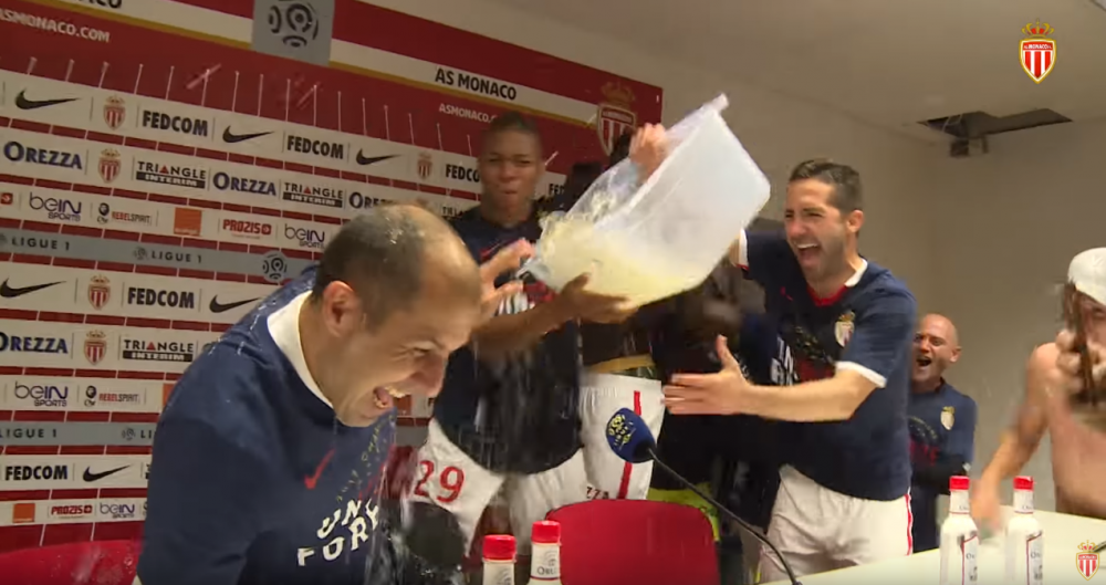 Mbappe s-a urcat pe masa la conferinta, Falcao l-a facut fleasca pe Jardim. Nebunie la Monaco, dupa primul titlu in 17 ani