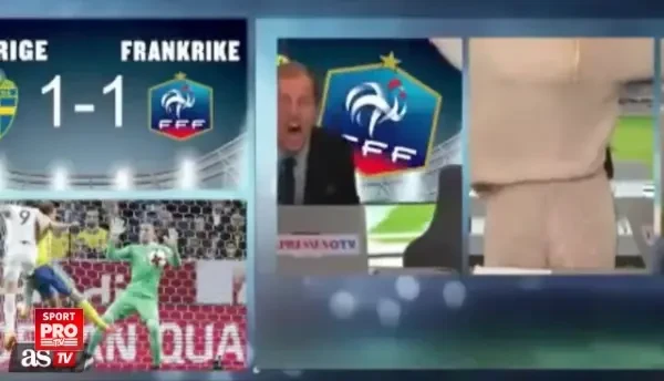 Reactie fabuloasa a acestei prezentatoare din Suedia! Cum a reactionat la golul victoriei cu Franta! VIDEO